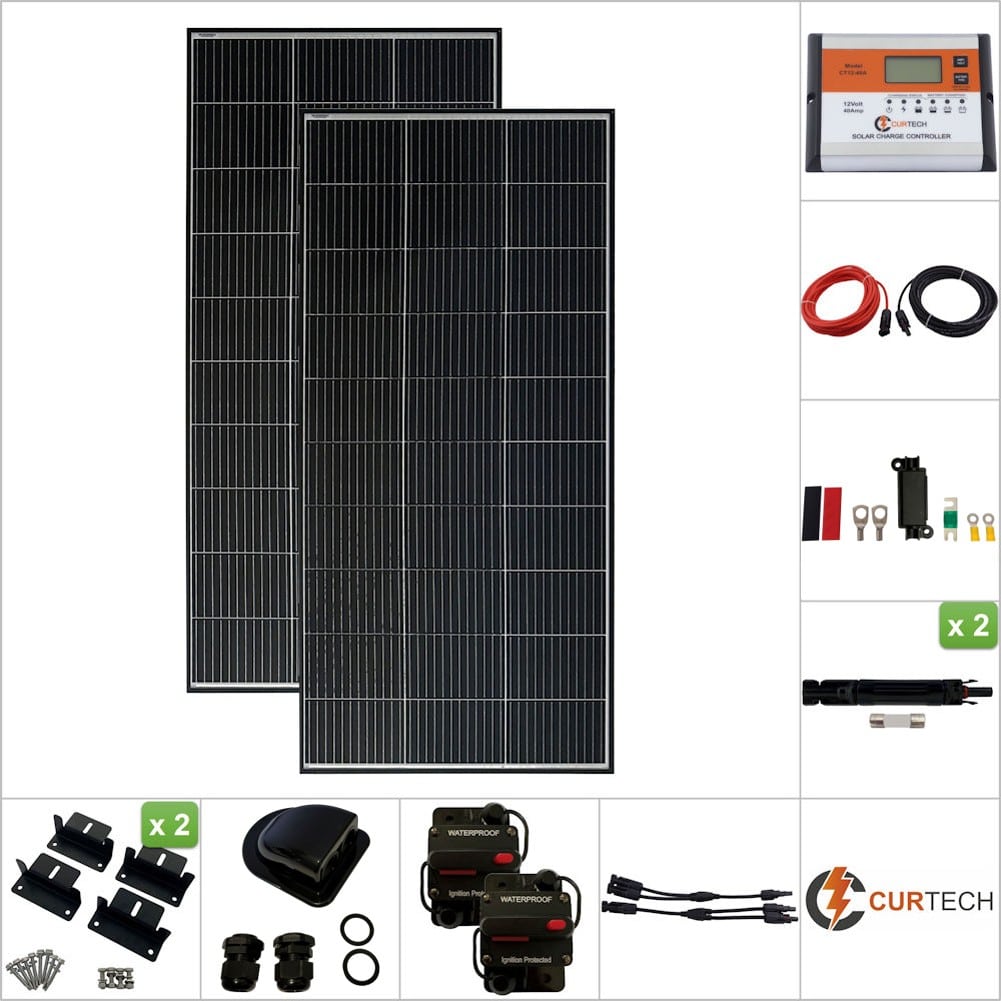 Curtech 360W Solar Panel Kit