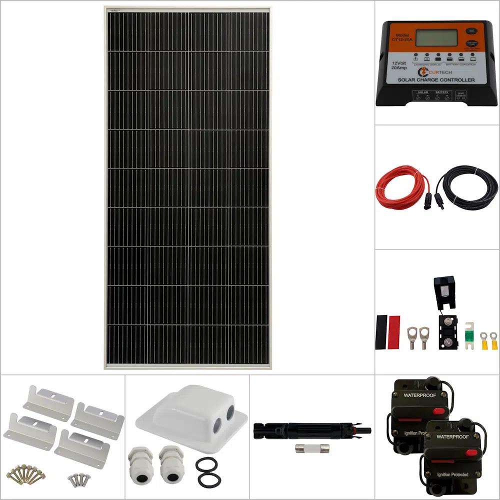 Curtech 180W Solar Panel Kit