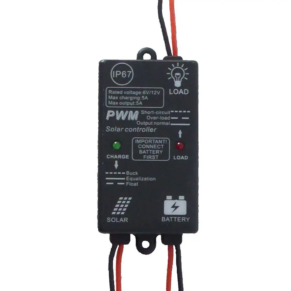 5A 12V Waterproof Solar Charge Controller / Regulator