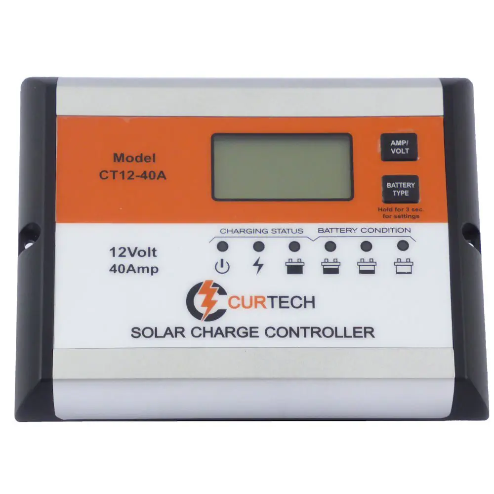 Curtech 40A 12V LCD Solar Controller / Regulator