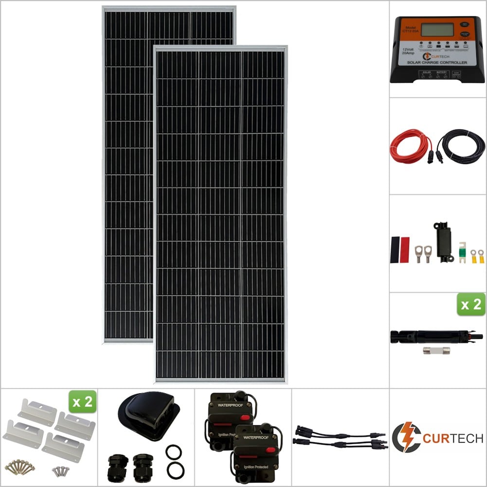 Curtech 260W Solar Panel Kit