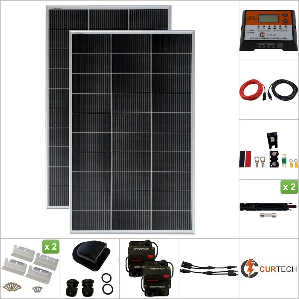 Curtech 300W Solar Panel Kit