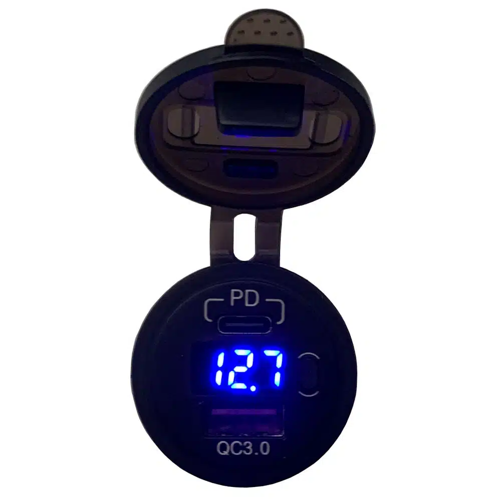USB Voltmeter Combo Switched