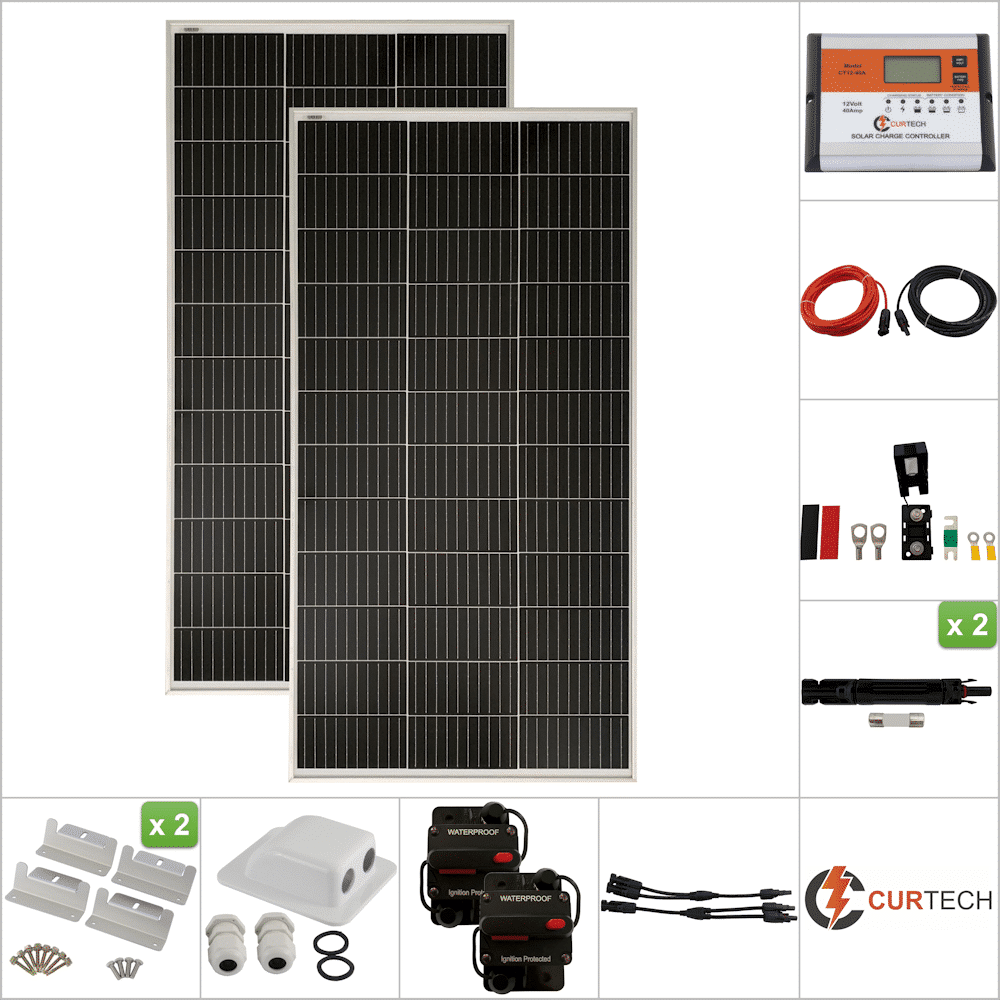 Curtech 340W Solar Panel Kit