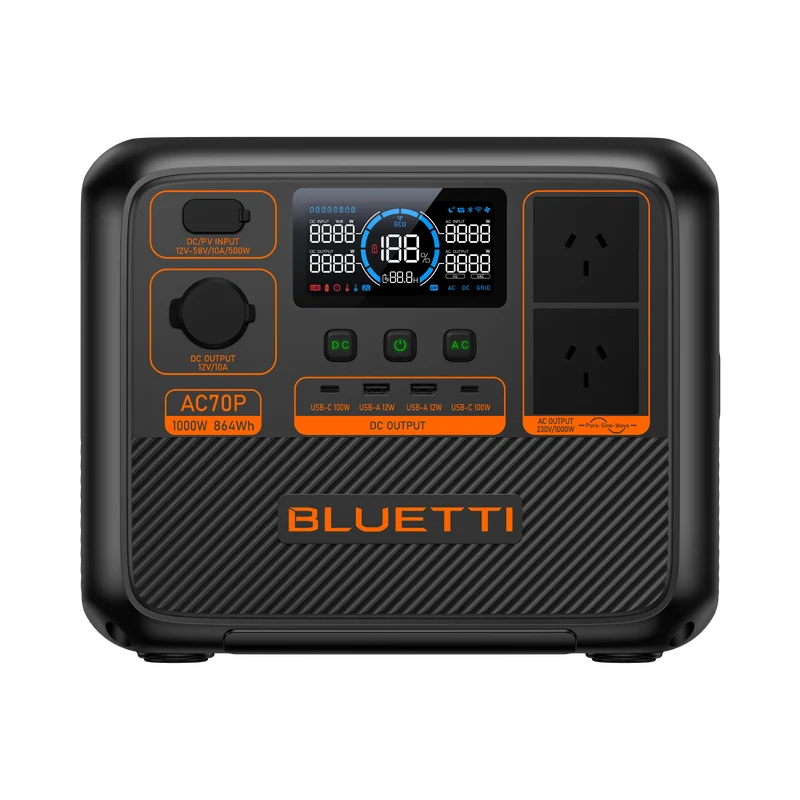 BLUETTI AC70P Portable Power Station | 1000W 864Wh