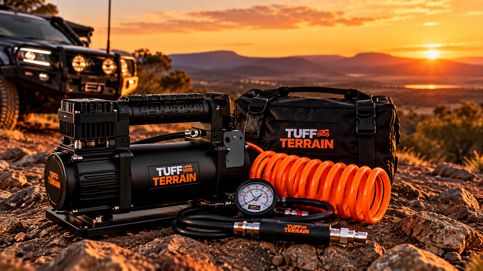 4WD air compressor and tyre equipment