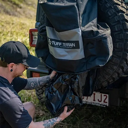 # Tuff Terrain Rear Wheel Bag V2: The Upgraded Heavy-Duty 4x4 Off-Road Storage Solution - Image 3