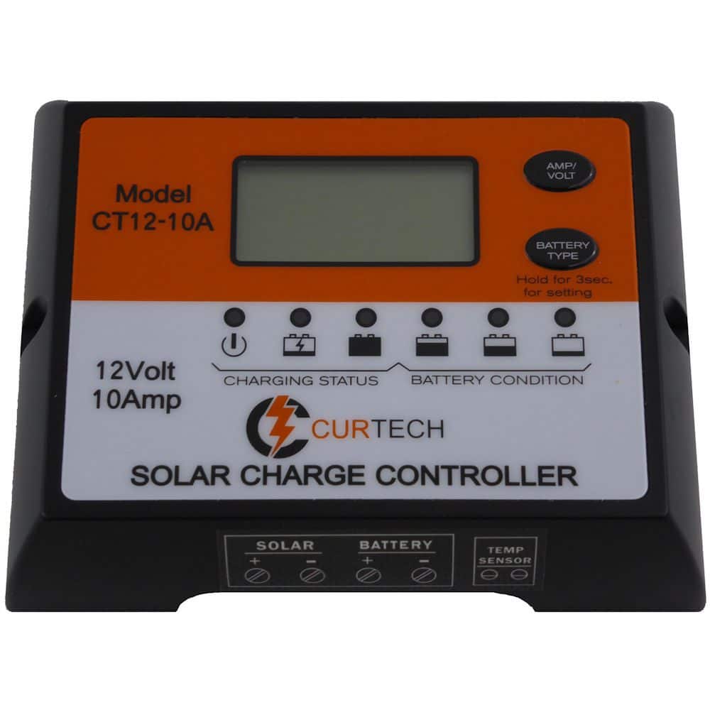Curtech 12V Water Resistant LCD Solar Controller